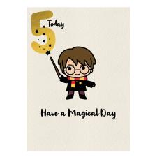 5 Today Harry Potter 5th Birthday Card